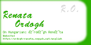 renata ordogh business card